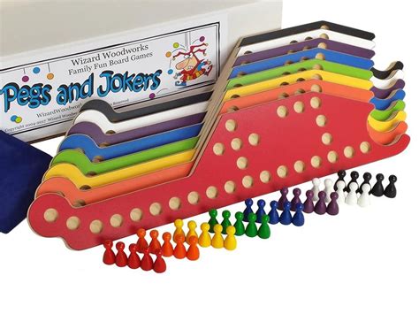 JOKERS May be used by moving a peg from any place on the board (preferably from home) and bumping any peg (other than your own) on the board. . Pegs and jokers